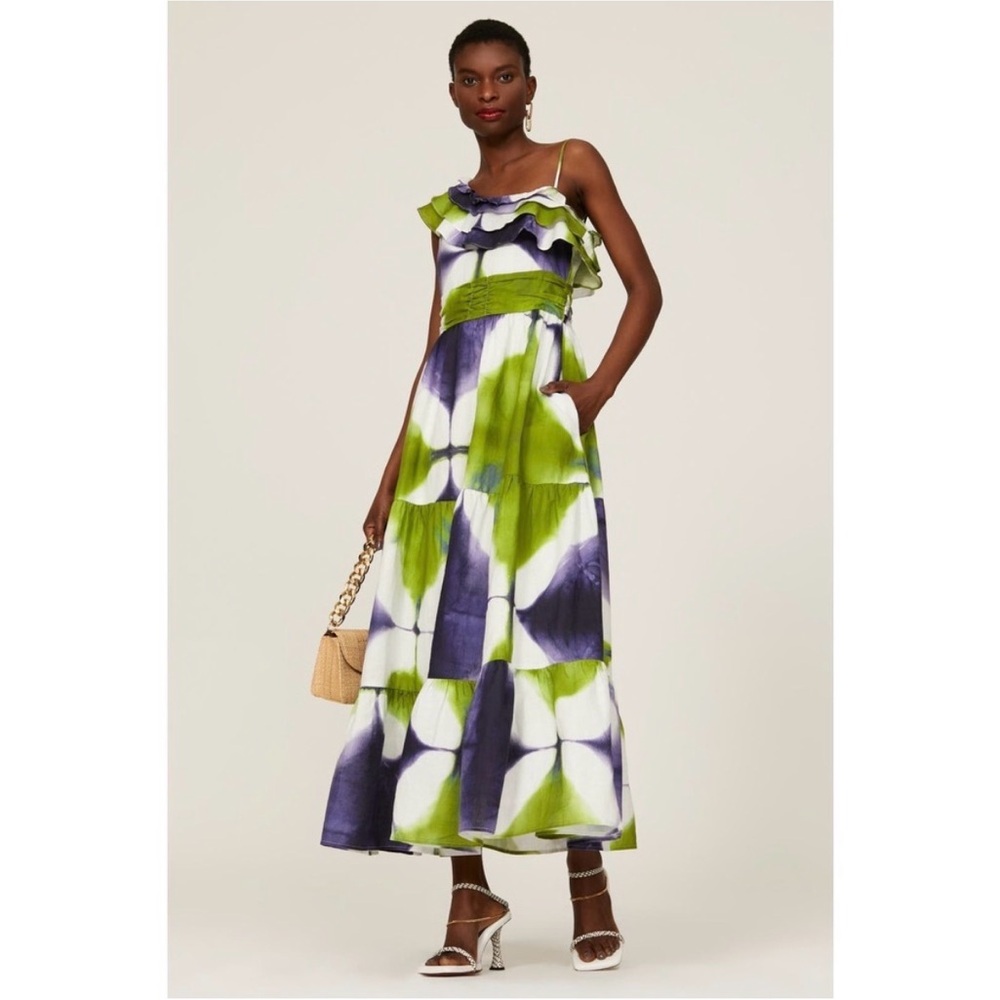 Busayo Collective One Shoulder Tie Dye Maxi Size 4